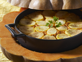 Gratin de courge aux quenelles