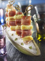 Recette : Mini brochettes de quenelles et jambon de Bayonne